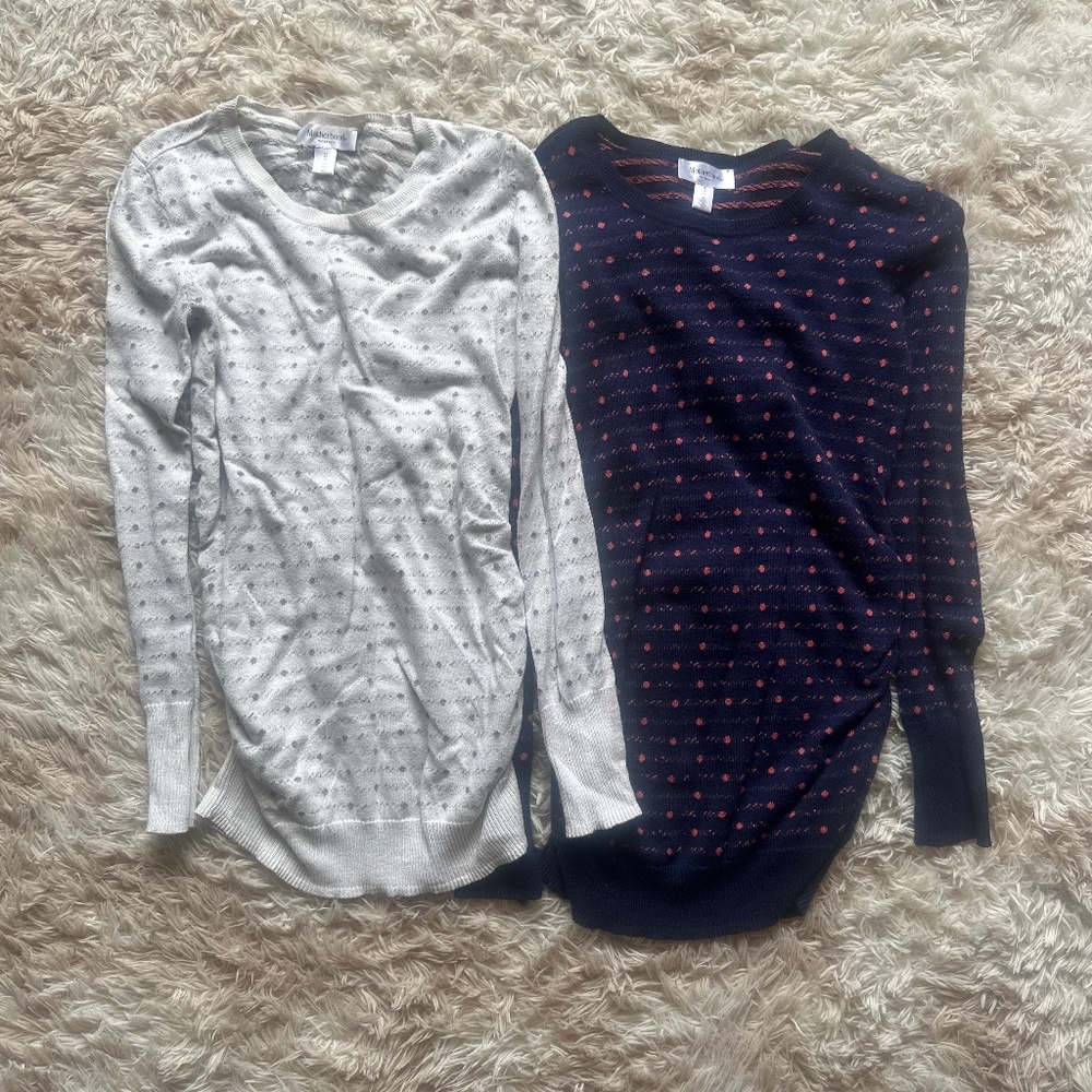 Lot Of 2 Motherhood Maternity Sweaters Size Medium